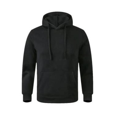 Imagem de Moletom Unissex De Fleece 2023 Casual Esportivo Preto E Branco Minimal