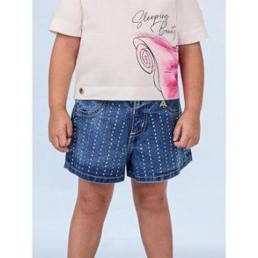 Imagem de Shorts Jeans Com Listras de Strass e Bolsinho Animê-Feminino
