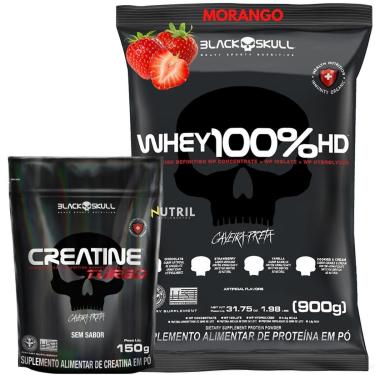 Imagem de Kit Whey Protein Refil 900g 100 HD Pure 3W Isolado Hidrolisado Concentrado Creatina Monohidrata 150g-Unissex