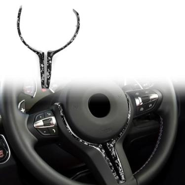 Imagem de FINMOKAL Capa de volante de carro de fibra de carbono forjada compatível com BMW F87 M2/ F80 M3/F82 F83 M4/F10 M5/F12 F13 F06 M6/X5M F15/X6M F16