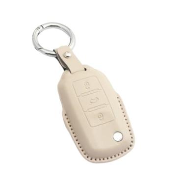 Imagem de Capa de couro para chave de carro, capa up keyless fob compatível com vw beetle caddy eos golf jetta polo scirocco tiguan touran(B2)