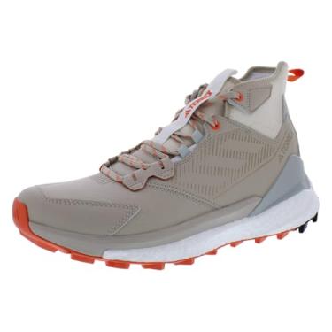 Imagem de adidas Tênis de caminhada masculino Terrex Free Hiker Gore-TEX 2.0, Wonder Bege/Wonder Bege/Semi Impact Orange/Team Khaki, 41 BR
