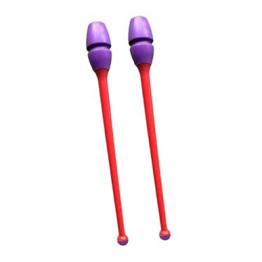 Imagem de Pegciuho Conjunto de 2 Bastões de Ginástica Rítmica em Borracha para Exercícios, 35cm de Comprimento, Acessórios para Dança E Fitness, Equipamento de Treinamen, Style C