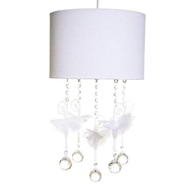 Imagem de Lustre Tubular Branco Com Bailarinas Quarto Bebê Infantil