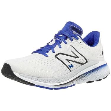 Imagem de New Balance Fresh Foam 860 V13 Tênis de corrida masculino, branco/azul marinho, tamanho 42 médio, Branco/azul marinho, 44