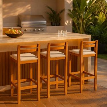 Imagem de Kit 2 Banqueta Ibiza Área Gourmet - Ilha Alta 98cm - Cozinha Área Churrasco