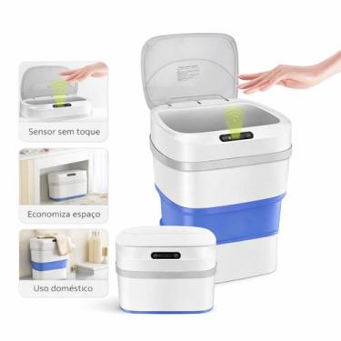 Imagem de Lixeira Automática Dobrável com Sensor de Movimento, Sem Toque, Ideal 