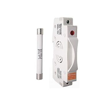 Imagem de 5 conjuntos de porta-fusíveis solares fotovoltaicos com limite de corrente de alta pressão 10x85m1500VDC para caixa combinadora de sistema fotovoltaico (cor: 25a, tamanho: 5 conjuntos)