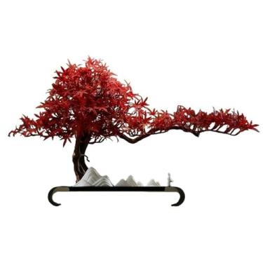 Imagem de Plantas falsas ornamentos de escritório criativos decoração de entrada para sala de estar casa mesa simulação árvore bonsai decoração paisagismo