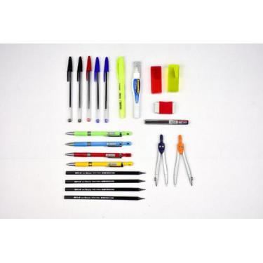 Imagem de Kit Material Escolar Ensino Médio Fundamental Facul Completo - Beco 14