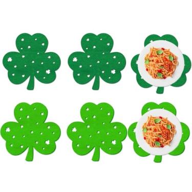 Imagem de Jogo americano de trevo verde do dia de São Patrício para decoração de festa e jantar