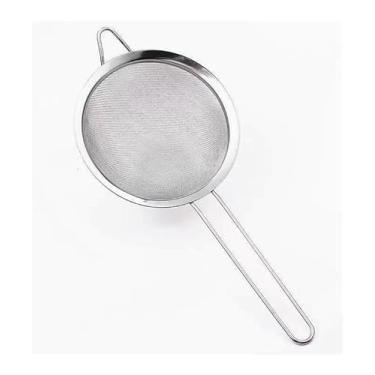 Imagem de Coador de malha grande Coador de peneira de aço inoxidável 316, ferramenta de peneiramento de metal multifuncional com alça resistente, utensílio de cozinha de manutenção conveniente(Plain weave)