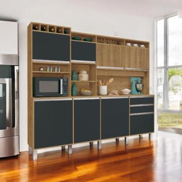 Imagem de Cozinha Moderna 08 Portas Milano Freijó E Grafite