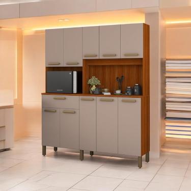 Imagem de Cozinha Elegante 10 Portas Oslo Cinamomo E Connect