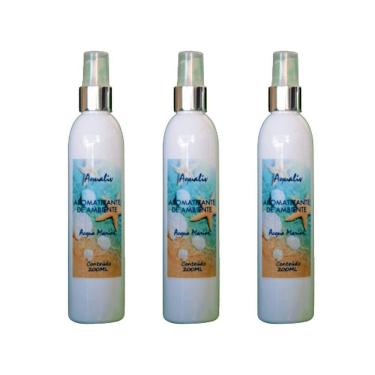 Imagem de Kit 3 Aromatizador Ambientes Aroma Acqua Marine Frasco 200Ml