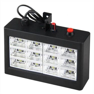 Imagem de Strobo Led Rgb Iluminação Festa 12 Leds Rítmico 15W Balada