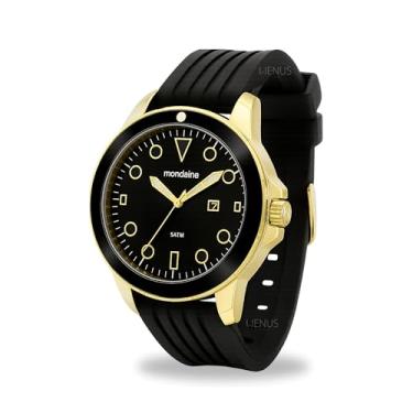 Imagem de Relógio Mondaine Masculino Analógico De Pulso Esportivo Casual Preto Com Pulseira Em Silicone A Prova D'água Em 50 Metros Original