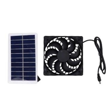 Imagem de Greensen Exaustor Solar, Ventilador de Ventilação Com Painel Solar 2W ABS para Galinheiro Estufa Abrigo de Animais Casa de Janela