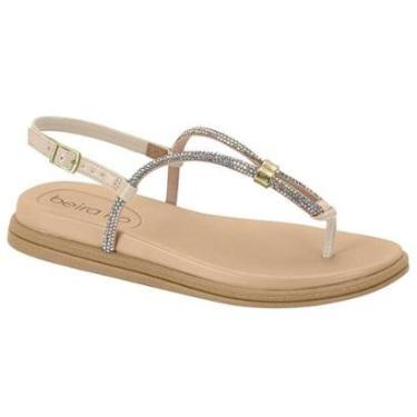 Imagem de Sandalia Rasteira Papete Strass Beira Rio 8513109 Feminina-Feminino