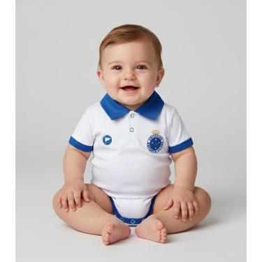 Imagem de Body Bori Bebê Infantil Cruzeiro Camisa Polo Oficial Licenciado Torcida Baby-Unissex