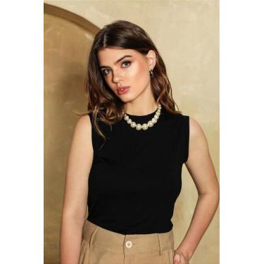 Imagem de T-shirt Regata Isa Preta Tamanho:M - Saulle, PP