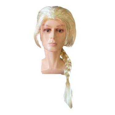 Imagem de Peruca Princesa Do Gelo Branca Com Trança 63Cm Infantil - Lynx