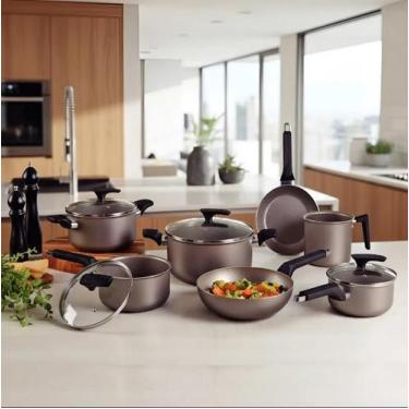 Imagem de Jogo de Panelas Tramontina Milazzo 7 Peças Antiaderente Starflon Max A