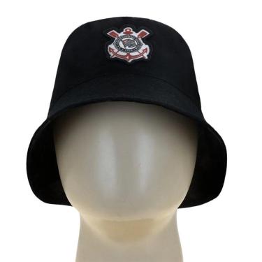 Imagem de Chapéu Supercap Corinthians Bucket Hat Bordado Preto-Unissex