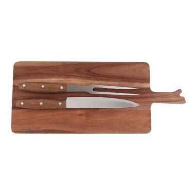 Imagem de Kit para Churrasco Inox com 3 Peças 47cm - ACASA