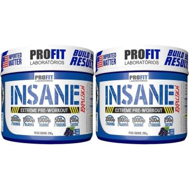 Imagem de Kit 2X Insane Explosion Extreme Pre-Workout - 200g Uva - ProFit-Masculino
