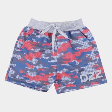 Imagem de Bermuda Moletom Infantil Duzizo Camuflada Masculina, Mescla, 2A