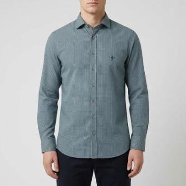 Imagem de Camisa Dudalina Milano Micro Vichy Masculino-Masculino