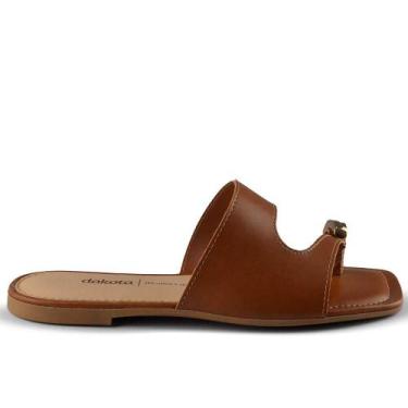 Imagem de Sandália Rasteira Via Marte Feminina Y9932, 37, Marrom, Escuro