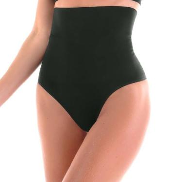 Imagem de Cinta Tanga Modeladora Alta Fio Dental Sem Costura Zee Rucci, Preto, G