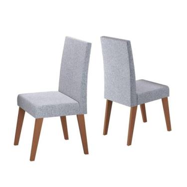 Imagem de Conjunto Sala de Jantar Com 2 Cadeiras Estofadas Linho Milano - VIERO 