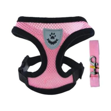 Imagem de Coleira Peitoral Respirável Para Cães Pequenos E Gatos, Arnês De Verão