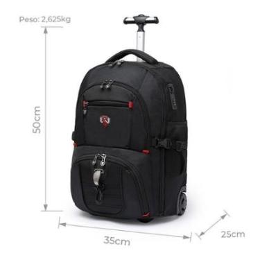 Imagem de Mochila Masculina Rodinhas Antifurto Executiva Notebook 360° 30 Litros-Unissex