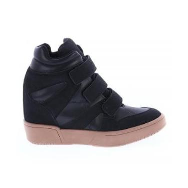 Imagem de Mabi - Tênis Sneaker Preto com Salto Anabela Embutido-Feminino