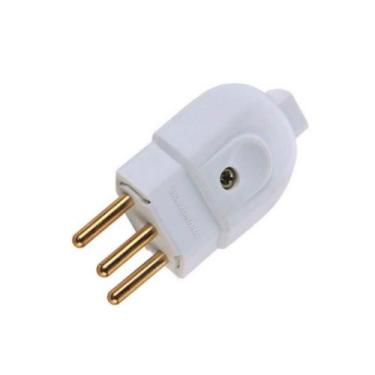 Imagem de Plugue Macho 2p+t 20a 250v Branco Tramontina Plugue Macho Branco 2p+t 
