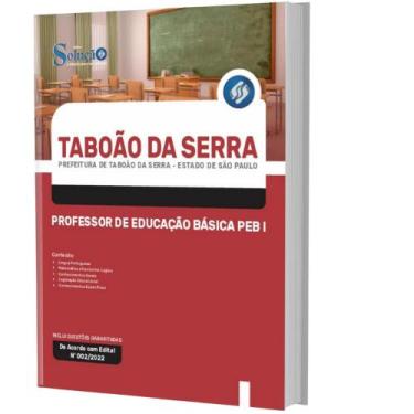 Imagem de Apostila Taboão Da Serra Professor De Educação Básica Peb I - Editora 