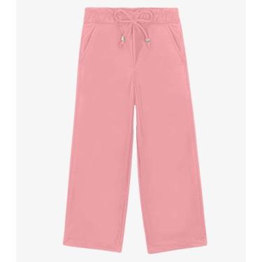 Imagem de Calça Feminina Wide Leg Sintética Trick Nick Rosa, 6, Rosa