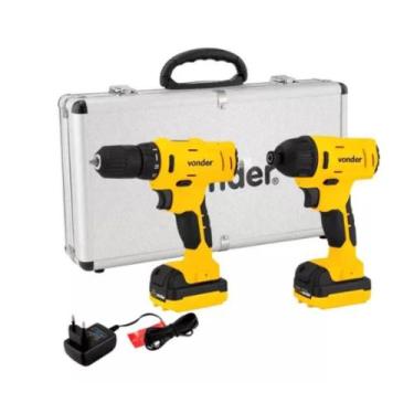Imagem de Combo 12V Parafusadeira Furadeira 1/2 Impacto 1/4 2Bat PFBV012 V - VON