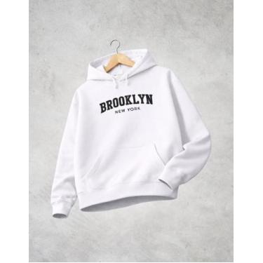 Imagem de Moletom Feminino Brooklyn Minimalista Fashion Liso Flanelado - Alice F