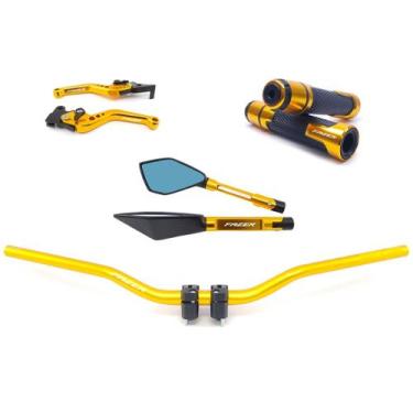 Imagem de Kit Manete Manopla Guidão Retrovisor Fazer 150 freio UBS - NoBrand, Do