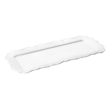 Imagem de Travessa de Porcelana Retangular Fancy Branco 32x14cm Wolff