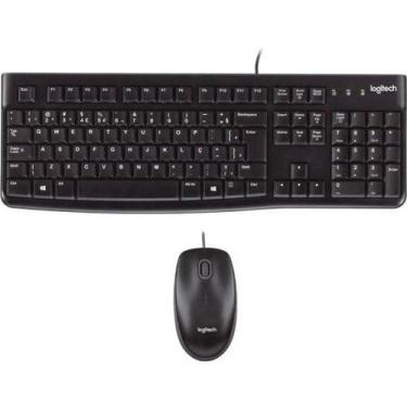 Imagem de Kit Teclado e Mouse Com Fio USB Logitech MK120 Preto
