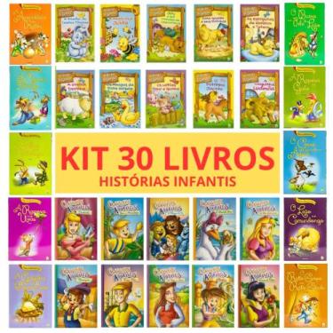 Imagem de Kit 30 Livros De Histórias Infantis-fábulas,clássicos,fazenda - TodoLi