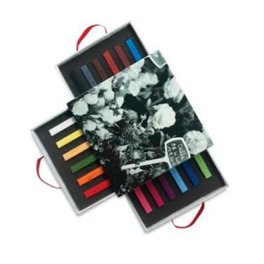 Imagem de Giz Pastel Seco Conté a Paris Carré Box Blue com 18 Cores - CONTE A PA