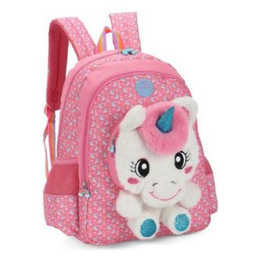 Imagem de Mochila Costas Bichinho Pelúcia 3d Coelho Ou Unicórnio - Up4You Petit,
