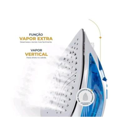 Imagem de Ferro de Passar a Vapor Britânia 320ml Base Antiaderente BFV70, 110V